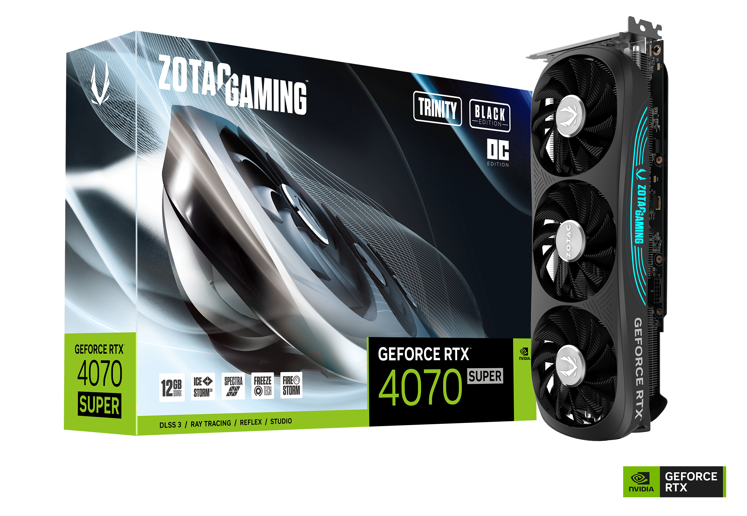 ZOTAC Gaming GeForce RTX 4070 SUPER Trinity OC Black Edition